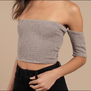 Off shoulder crop top